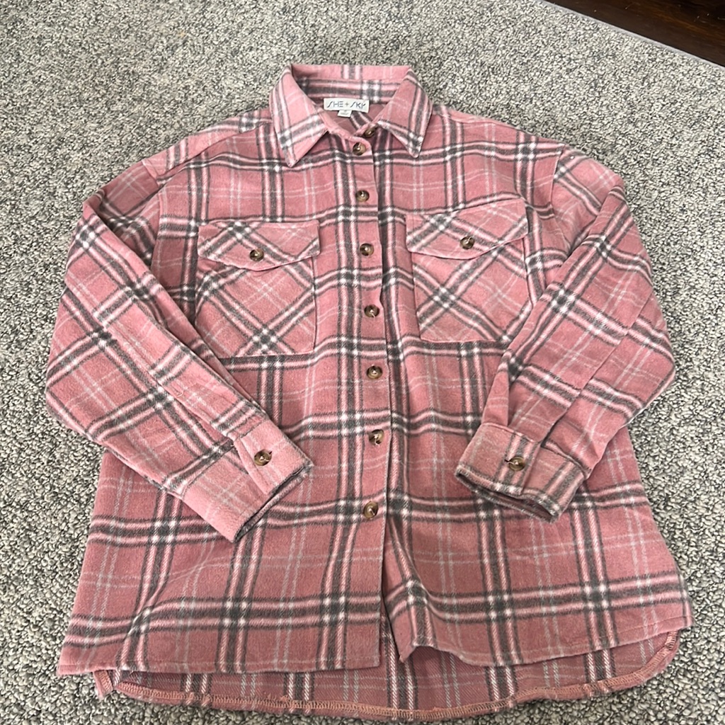 Button Down Flannel Top
